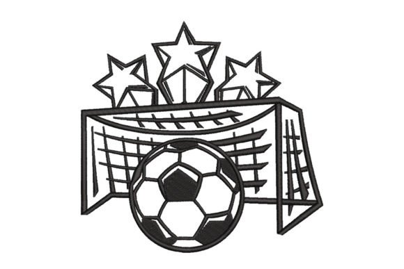 Castle Soccer Ball Embroidery