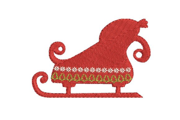 Christmas Sleigh Embroidery Design