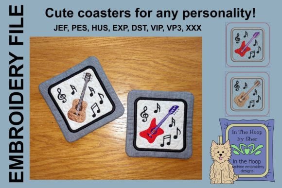 Guitar Coasters: A Musical Embroidery Review
