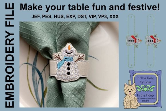 Happy Snowman Napkin Rings
