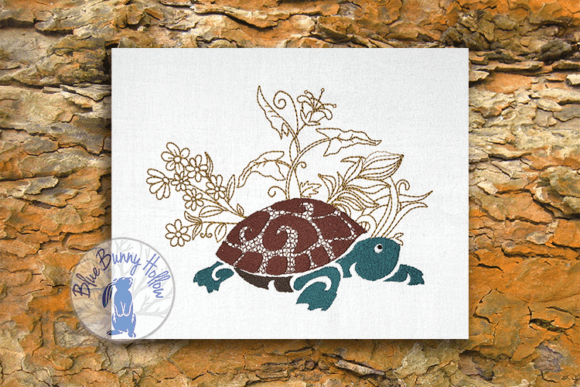 Land Turtle 4 Embroidery Design