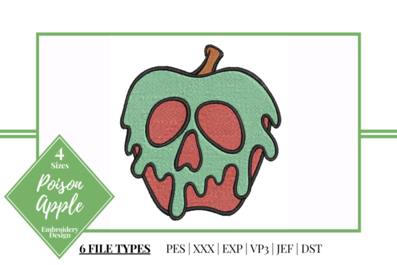 Poison Apple Embroidery Design