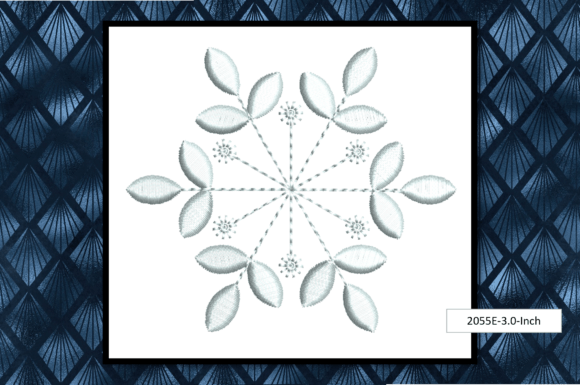 Snowflake-Trilogy-B Embroidery Design