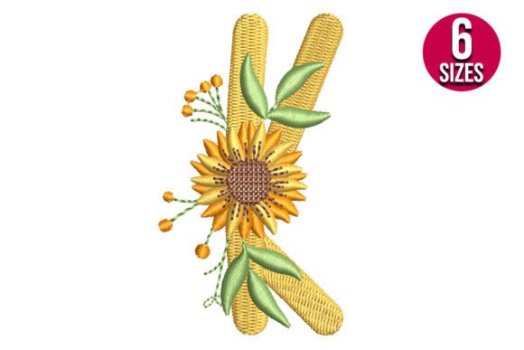 Sunflower Alphabet Letter K